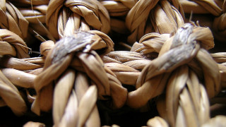 Woven gloves metal pins knot - metal free wallpaper