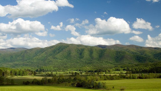 Green field mountains clouds blue - ada hill walker free wallpaper for desktop
