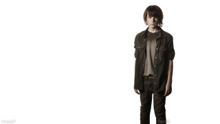 Man black shirt brown pants - his chest free wallpaper