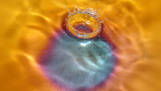 Yellow blue water center autumn - anish kapoor free wallpaper