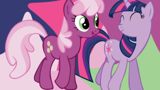 Pinkie purpleie ponies standing pink - cel free wallpaper for desktop