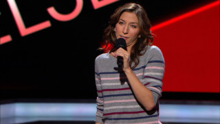 Woman holding microphone red sign - a red light behind her free wallpaper