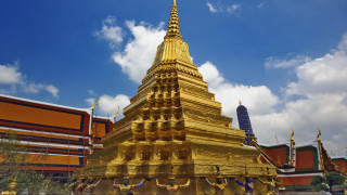 Golden building sky clouds architecture - golden free wallpaper