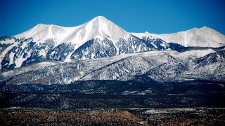 Snow mountain range blue sky - mountain range free wallpaper