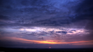Sunset clouds sunrays hudson river - a sunset free wallpaper