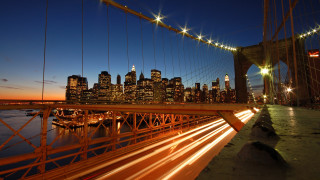 City skyline bridge night lights 7 - night time free wallpaper