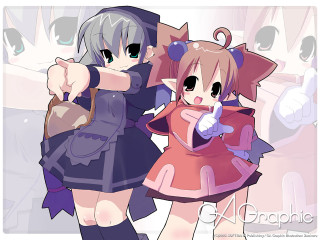 Anime girls pose purse pointing - the viewer free wallpaper