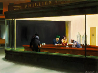 Man bat hat batman bar - classical painting free wallpaper