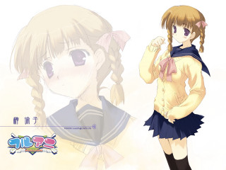Girl sailor outfit twin braids - a character portrait free wallpaper
