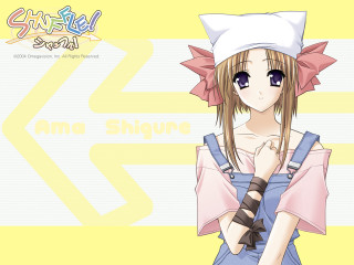 Anime girl sailor hat cat - her shoulder free wallpaper