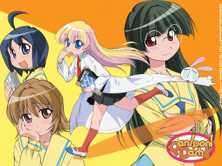 Anime girls glasses long hair - the other holding free wallpaper