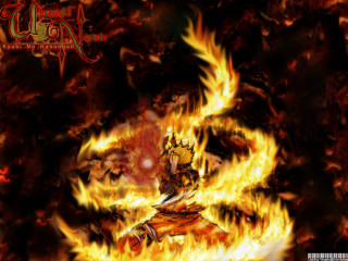 Fire demon flames background on - baiōken eishun free wallpaper for desktop