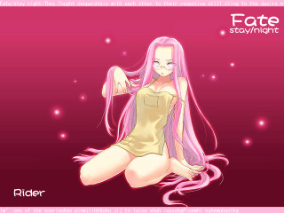 Cartoon girl pink hair yellow - flowing hair free wallpaper