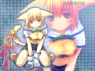 Cat ears demon tail girl - a cat tail free wallpaper
