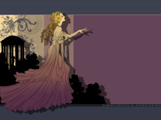 Woman dress bird wall cage - evelyn de morgan free wallpaper