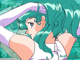 Green hair woman retrofuturism anime - green hair free wallpaper