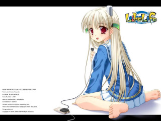 Girl long hair sitting phone - a phone free wallpaper