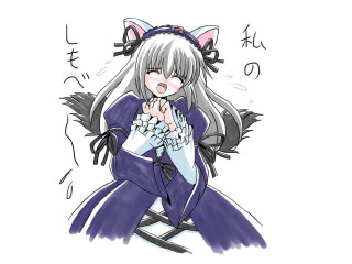 Purple cat eared woman alice - a cat ear free wallpaper