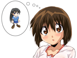 Girl brown hair thought bubble - brown free wallpaper