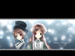 Anime girls happybirthday hat dress - happy free wallpaper