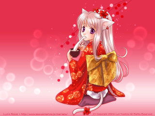 Geisha coffee cellphone anime cat - her cell phone free wallpaper