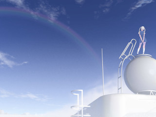 Rainbow building weathervane ambientocclusion netart - ambient occlusion free wallpaper