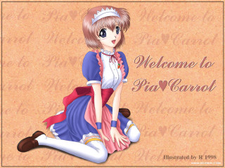 Cartoon girl sitting welcome sign - a cartoon girl free wallpaper