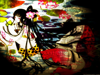 Woman long hair flower pond - long hair and a flower free wallpaper