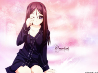 Gothic anime woman cherryblossoms pink - a pink background behind her free wallpaper