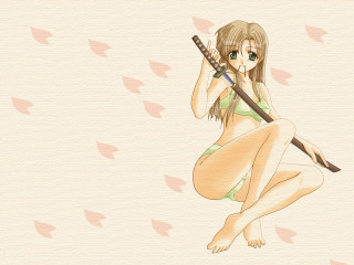 Woman bikini sword bird pink - a woman in a bikini holding free wallpaper