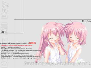 Pink hair sisters anime illustration - net art free wallpaper
