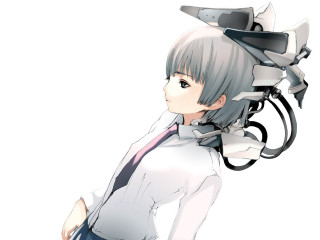 Woman white shirt tie cybernetics - tie free wallpaper