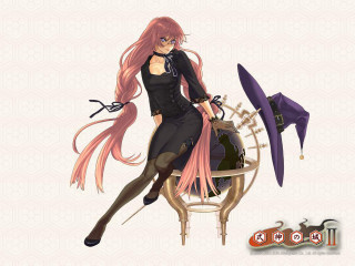 Pink hair woman hat umbrella - a purple hat free wallpaper