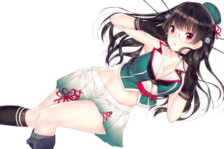 Woman flying short skirt arms - a detailed painting free wallpaper