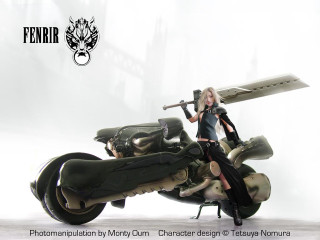 Woman motorcycle sword kinetic finalfantasy - a sword free wallpaper for desktop