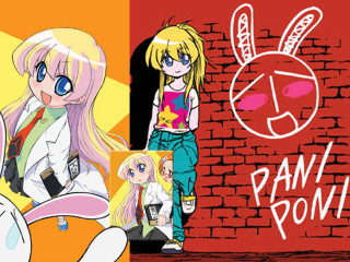 Cartoon girl bunny brickwall ayami - a bow tie free wallpaper