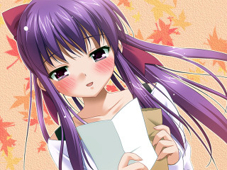 Purple hair girl coffee book - aguri uchida free wallpaper