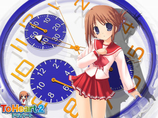 Girl red dress clock blue - a blue face free wallpaper