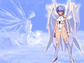 Blue hair angel wings yukito - a hologram free wallpaper for desktop