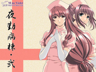 Anime girls pink dresses hands - their face free wallpaper