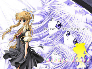 Girl longhair pony tail yellow - a background free wallpaper