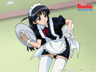 Maid smile ayako rokkaku anime - a plate of food free wallpaper