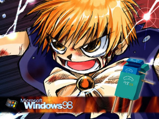 Cartoon blue red boxes blonde - a cartoon character free wallpaper for desktop
