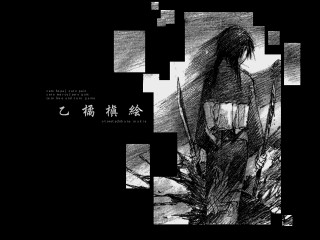 Black white woman dress long - analytical art free wallpaper