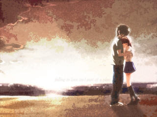 Man woman tree sunset anime - under free wallpaper for desktop