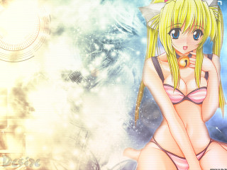 Cartoon girl bikini cloud anime - a cartoon girl in a bikini free wallpaper