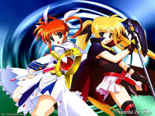 Anime girls swords shield battle - a sword and the other free wallpaper