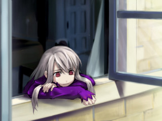 Longhair redeyes window somber illyasviel - somber free wallpaper