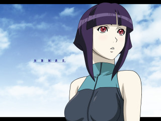 Red eyes blue top cloudy - a blue top free wallpaper