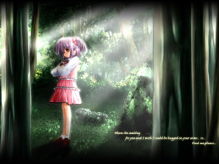 Red dress girl bamboo forest - the book free wallpaper